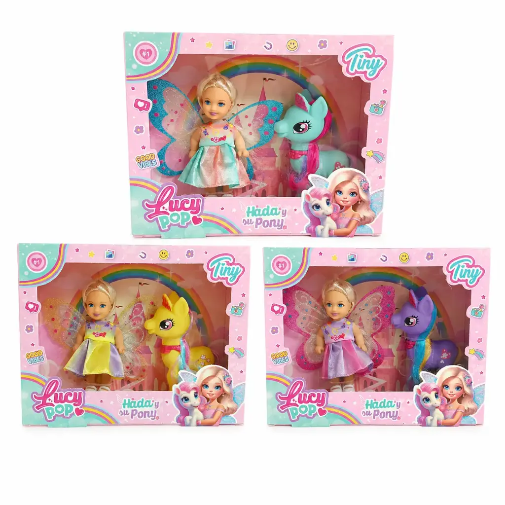MUÑECA TINY LUCY POP HADA C/ PONY E/ CJ ( 55023 )
