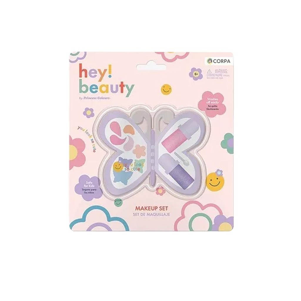 SET MAQUILLAJE MARIPOSA HEY! BEAUTY E/ BL ( HB5726B )