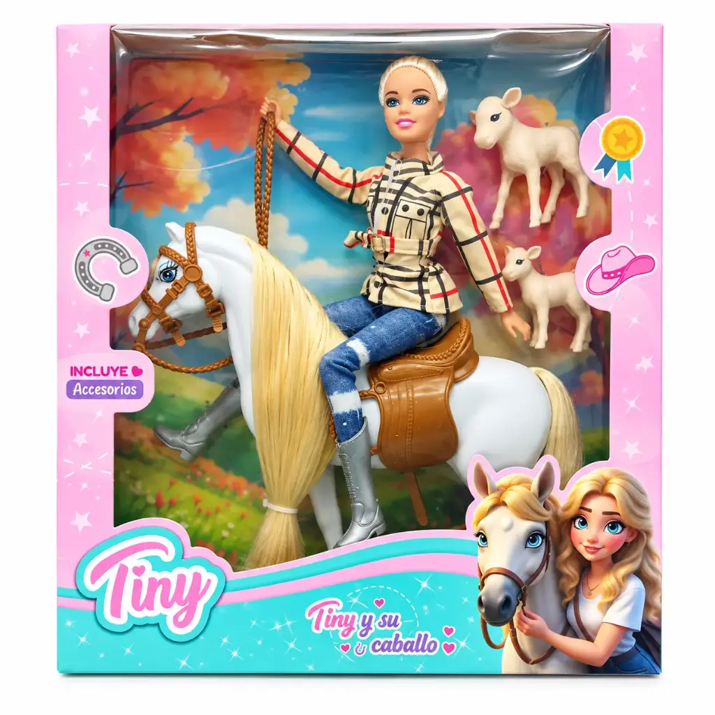 MUÑECA TINY C/ SU CABALLO E/ CJ ( 55036 )