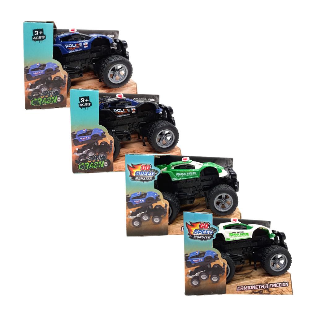 CAMIONETA POLICIA A FRICCION 12CM E/CJ ( 54401 ) 