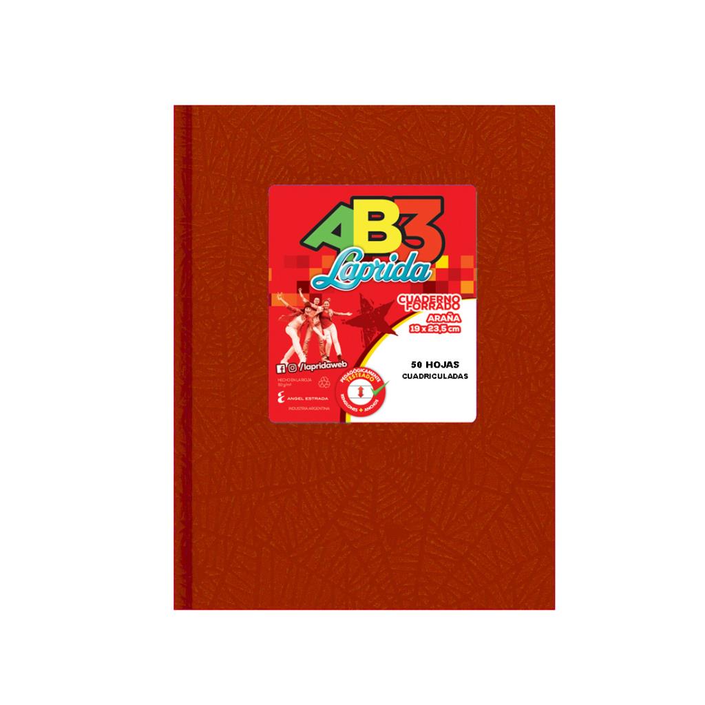 &CUADERNO LAPRIDA AB3 T/DURA ARAÑA X50HJS CUADR ROJO