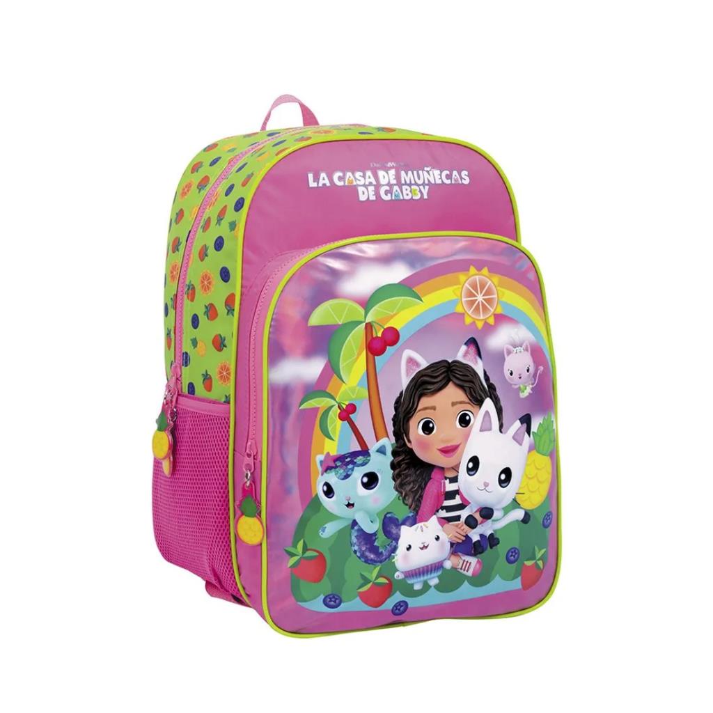 MOCHILA GABBY DOLLHOUSE ARCOIRIS 2 CIERRES 40CM ( 35206 )  