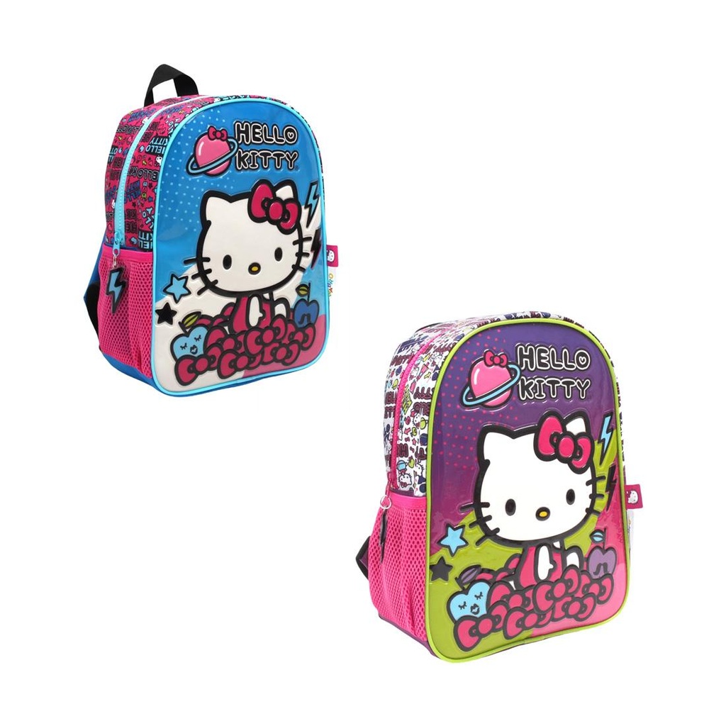 MOCHILA HELLO KITTY PLANETA 30CM 1 CIERRE ( 88110 )