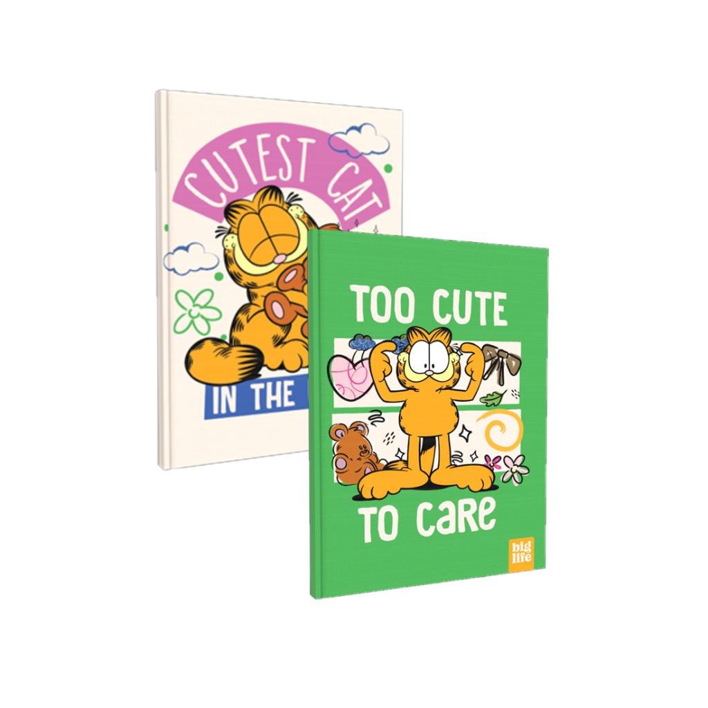 CUADERNO PPR T/ DURA GARFIELD 16X21CM 48HJS RAYAD