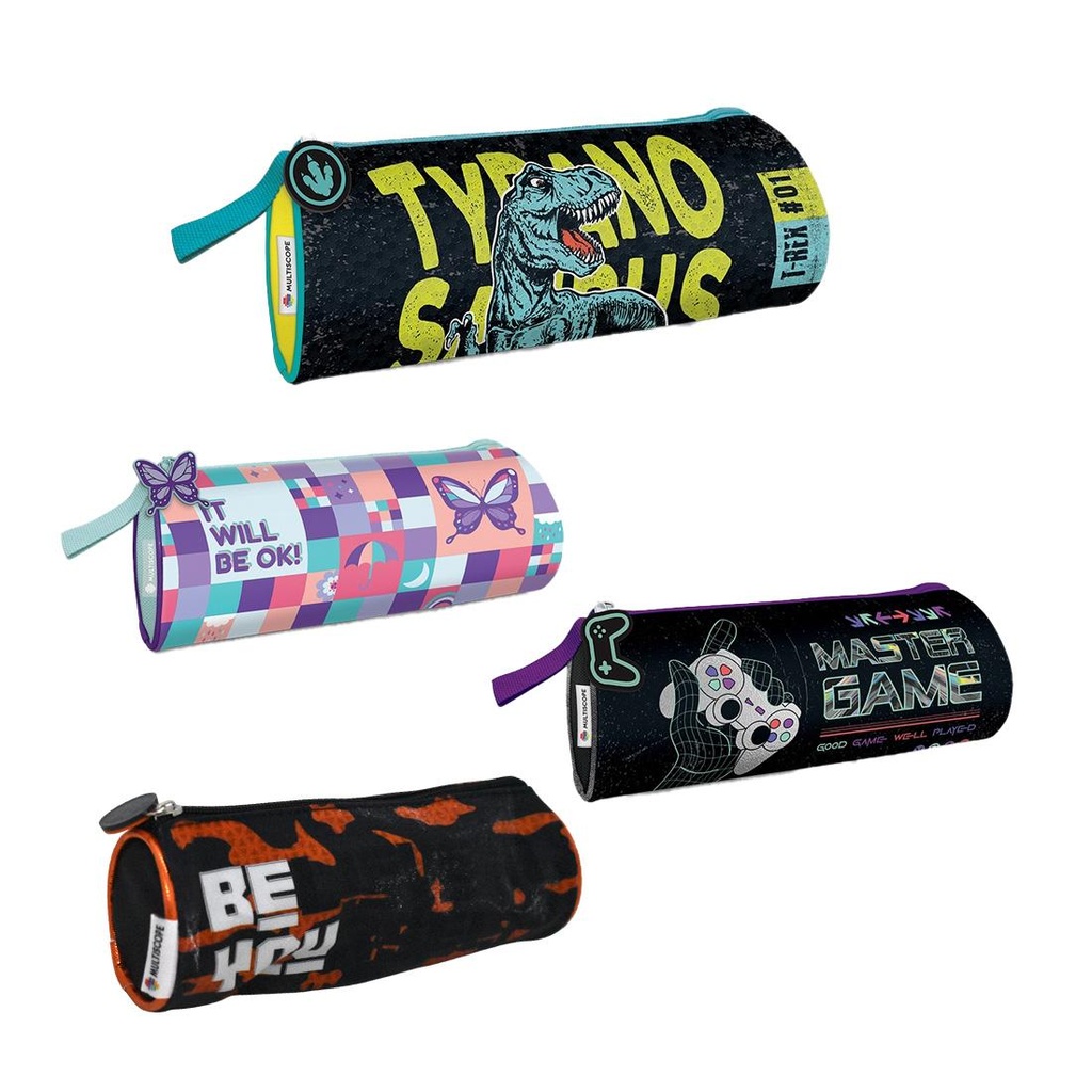 CARTUCHERA TUBO DISEÑOS MULTISCOPE 1 CIERRE