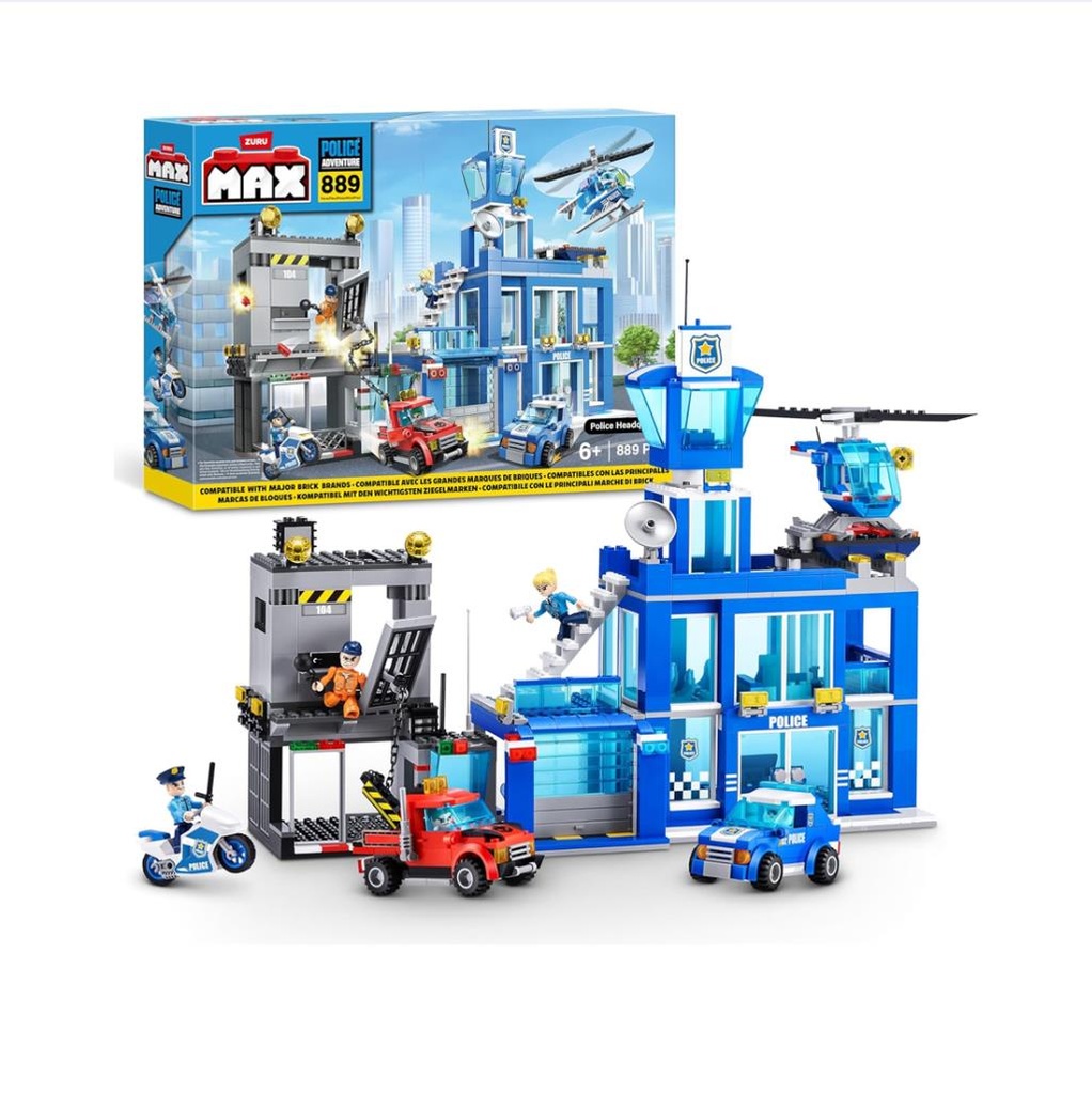 BLOQUES P/ARMAR MAX CITY ESTACION DE POLICIA 889PZS ( 7645 )