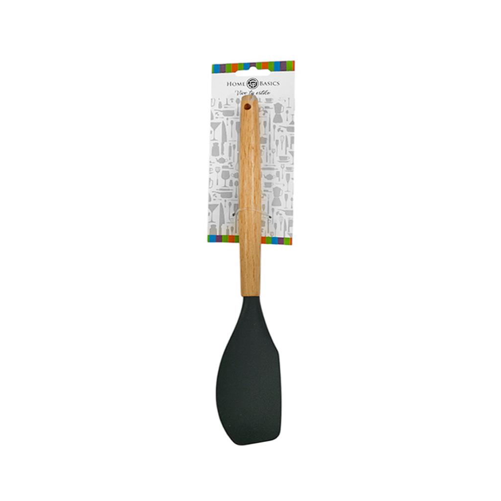 ESPATULA DE SILICONA C/ MANGO MADERA 32CM E/ CT