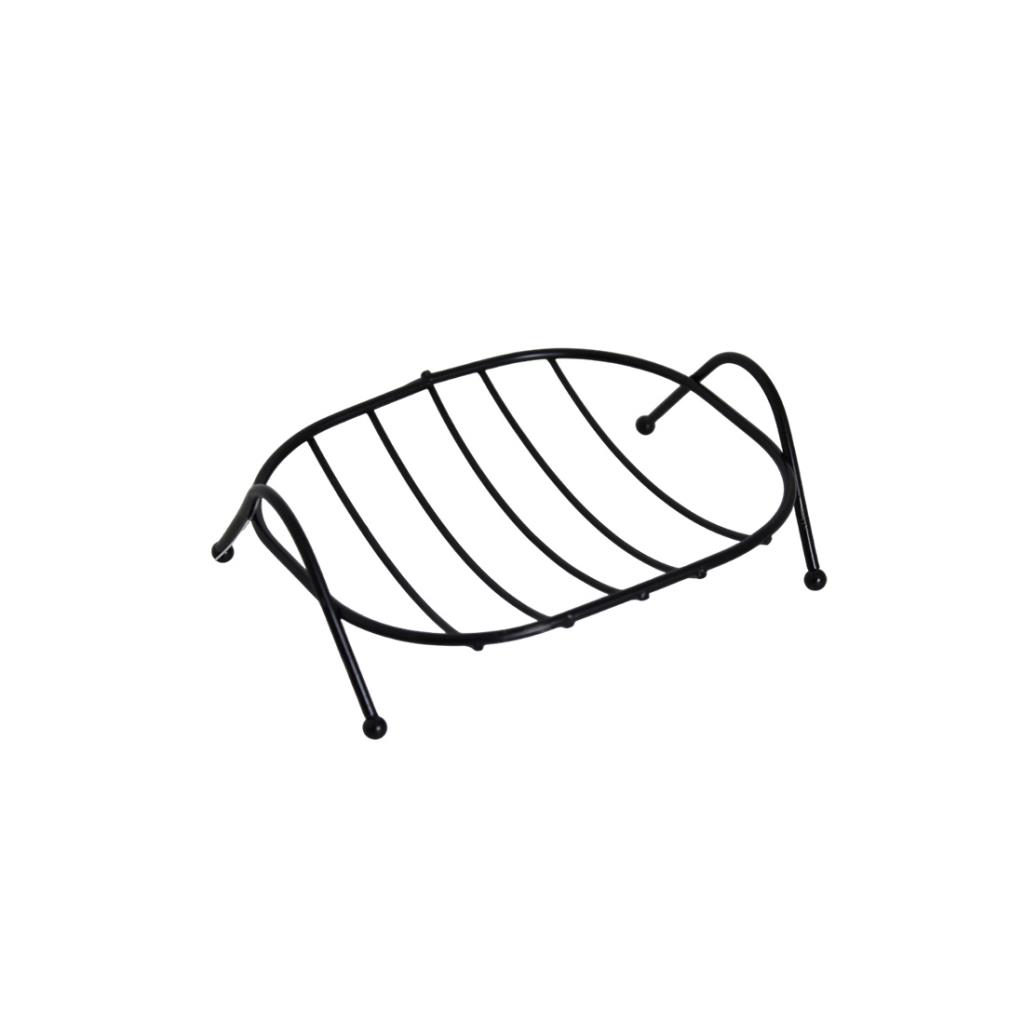 JABONERA NEGRA ACERO 13cm