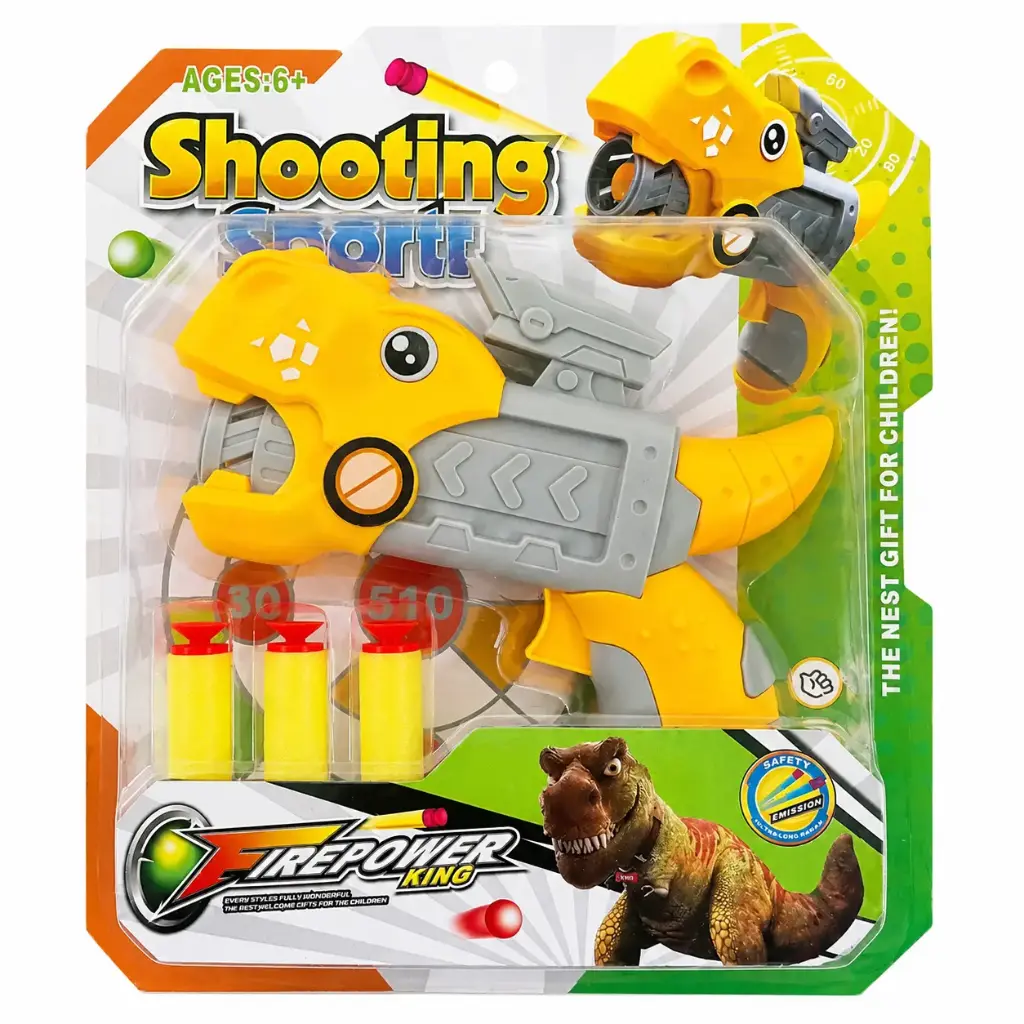 PISTOLA DINO LANZA DARDOS E/ BL ( 54490 )