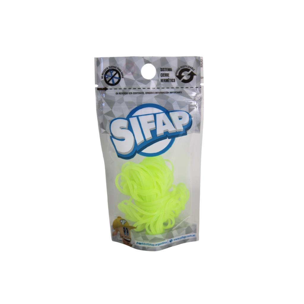 BANDAS ELASTICAS VERDE FLUO SIFAP 16GR E/ BO ( S487 )