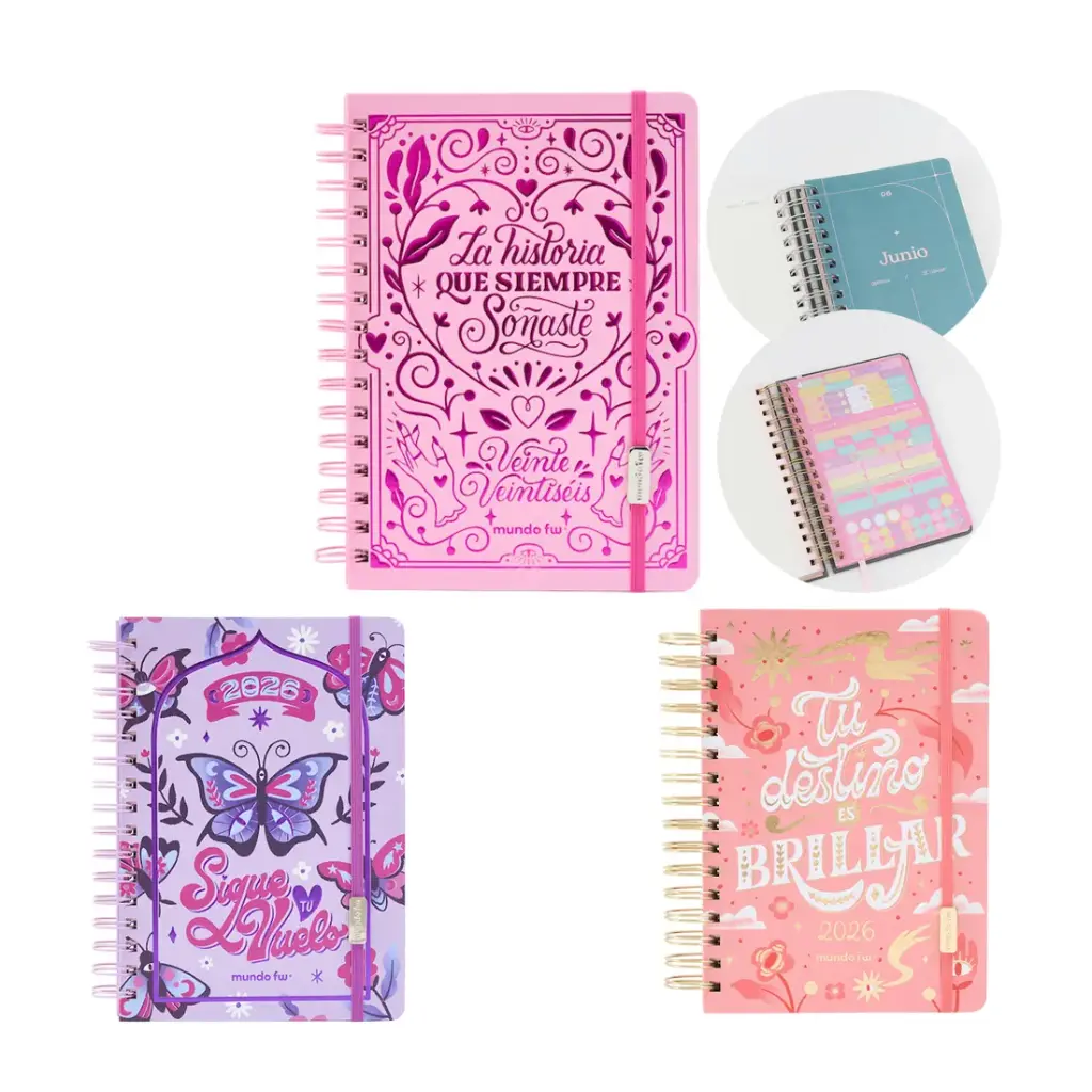AGENDA DIARIA UNIVERSO FW 2026 C/ ESPIRAL 15 x 20cm e/Bo 