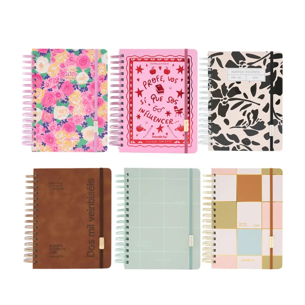 AGENDA SEMANAL ESPECIAL DOCENTE FW 2026 C/ ESPIRAL 15 x 21cm e/Bo
