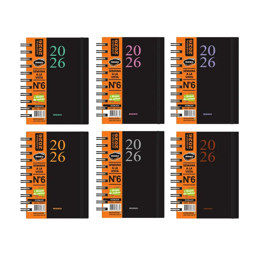 AGENDA RIDEO SEMANAL 2026 N°6 C/ ESPIRAL ( 1502/5 )