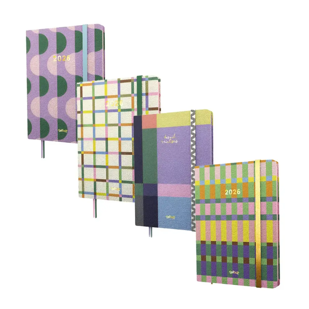 AGENDA GEOMETRICA DIARIA 2026 15.4cm x 21cm ( 7659/7660/7661/ 7662 )