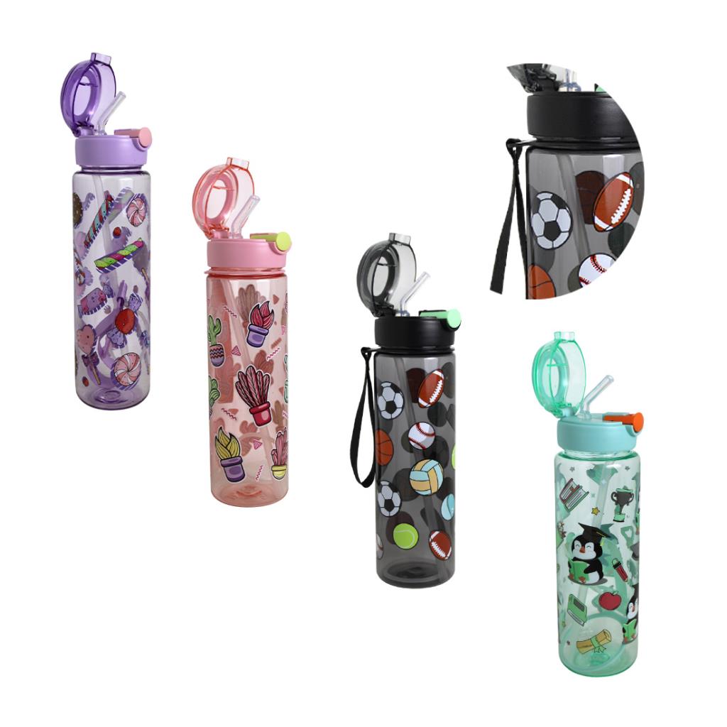 BOTELLA PLASTICA INFANTIL C/ SORBETE 650cc