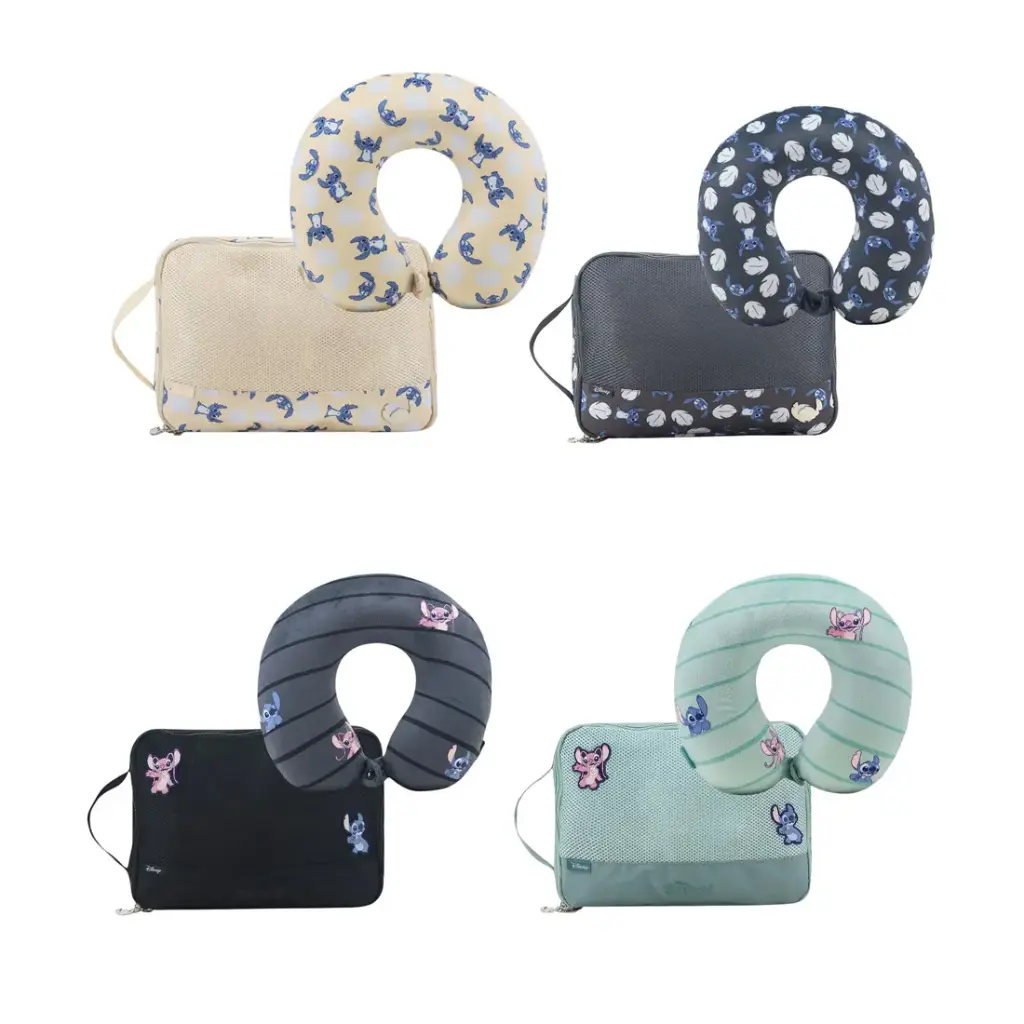 SET C/ ALMOHADON DE VIAJE Y ORGANIZADOR STITCH DISNEY ( 73.0100002/ 73.0100003 )