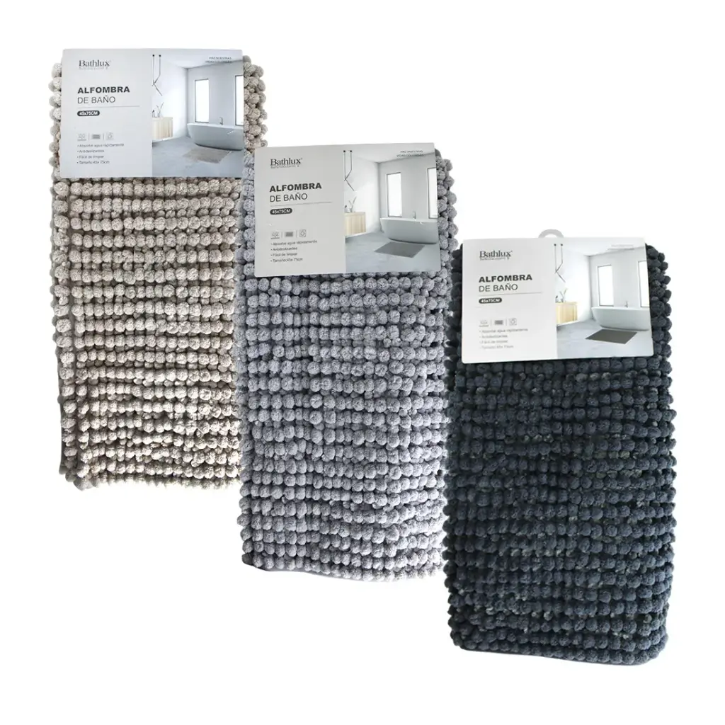ALFOMBRA BATHLUX P/ BAÑO 45cm x 75cm ( 11033 / 34 / 35 )