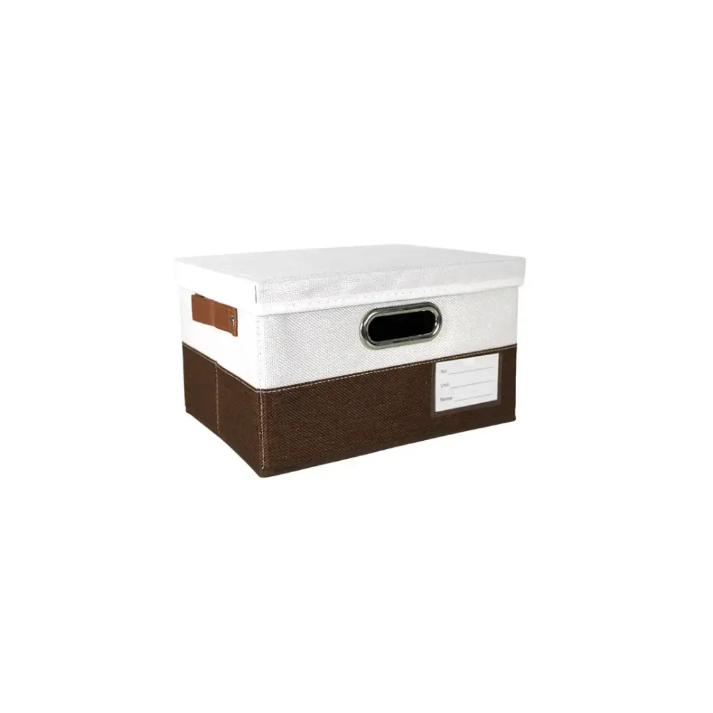 CAJA TELA PLEGABLE CHICA C/ MANIJA 29cm x 22cm x 17cm ( ZX-89 )