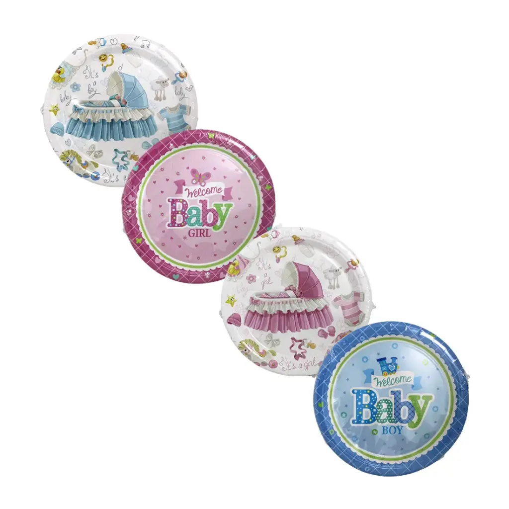 PLATO POSTRE DESCARTABLE BEBE 17cm x10