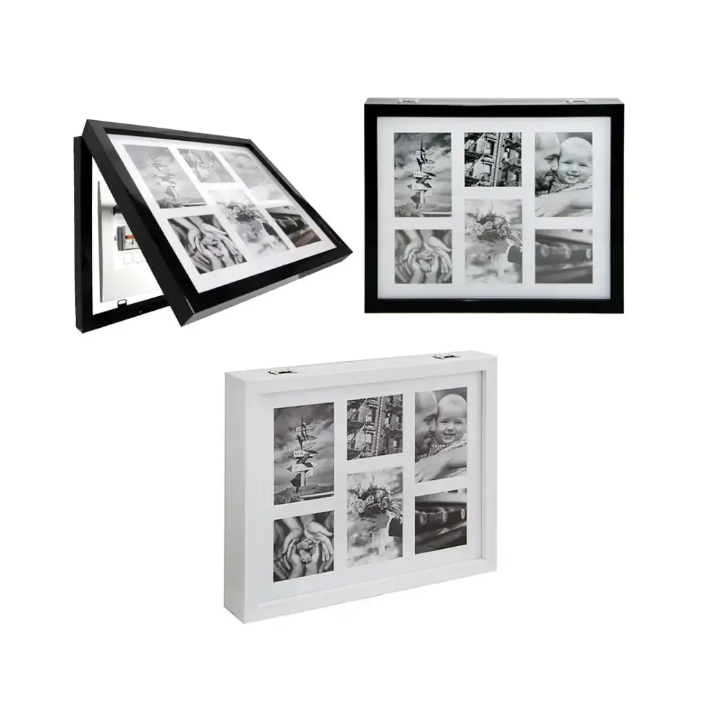 CUADRO CUBRE TAPA DE LUZ C/ BISAGRA Y FOTOS MULTIPLE x6 31x37cm ( TCL3731 )