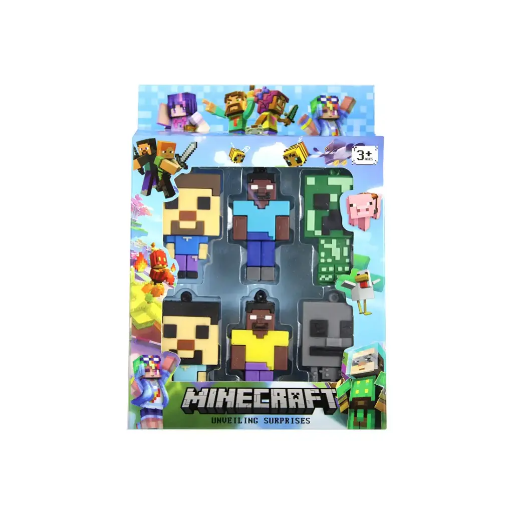 MUÑECO MINECRAF x6 e/Bl