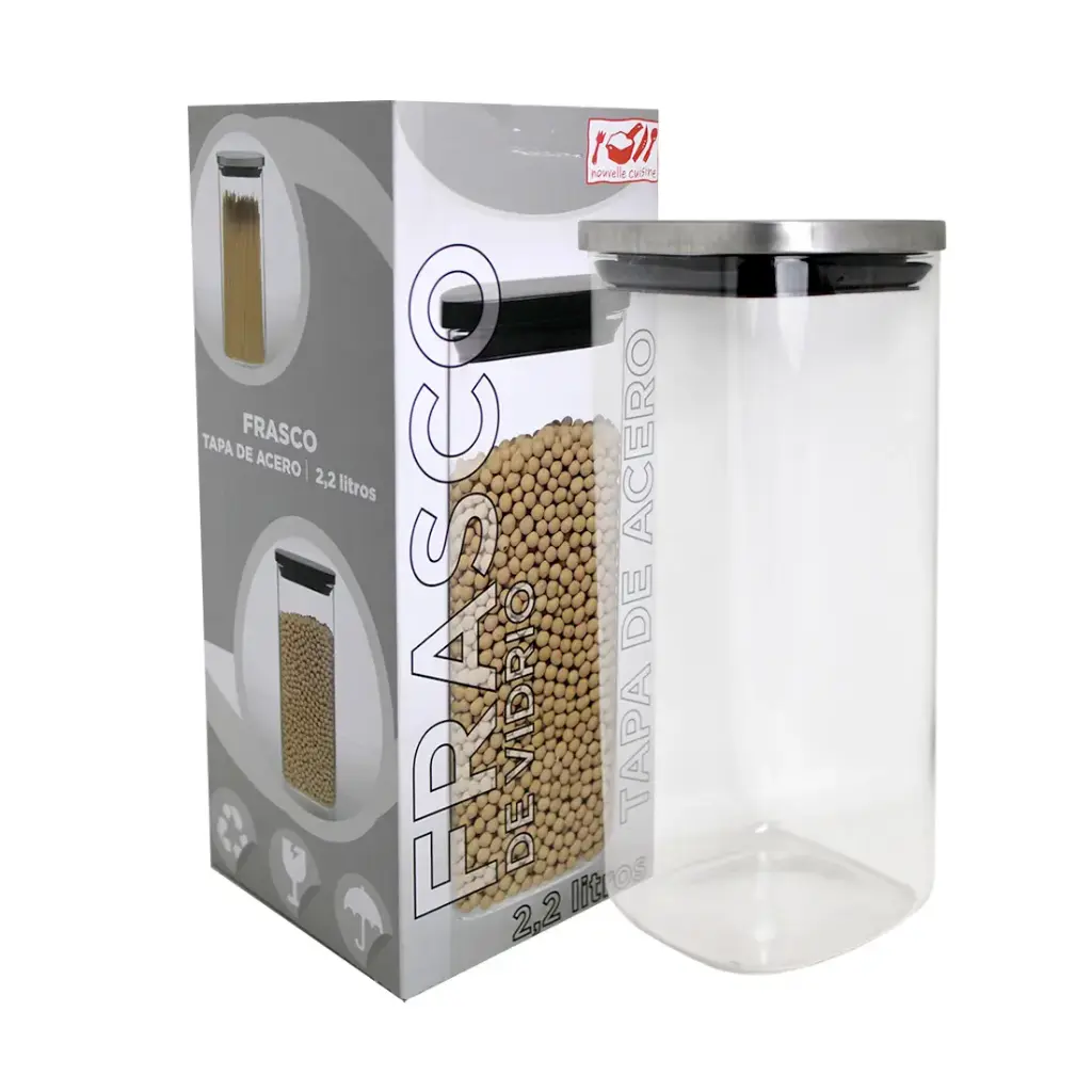 FRASCO DE VIDRIO C/ TAPA 2200ml ( 1114063 )