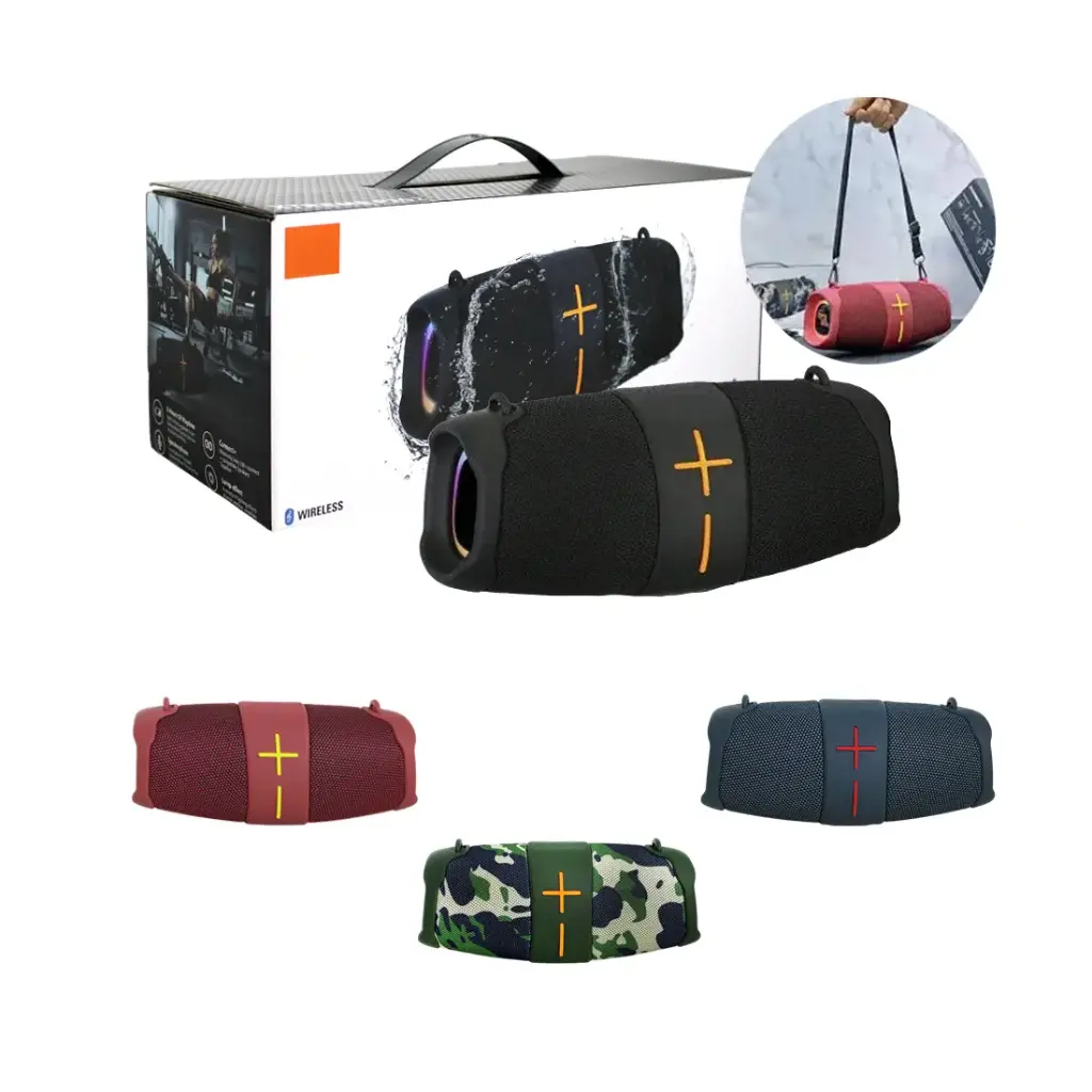 PARLANTE PORTATIL BLUETOOTH SONIDO 360° A PRUEBA DE AGUA e/Cj ( P192 )