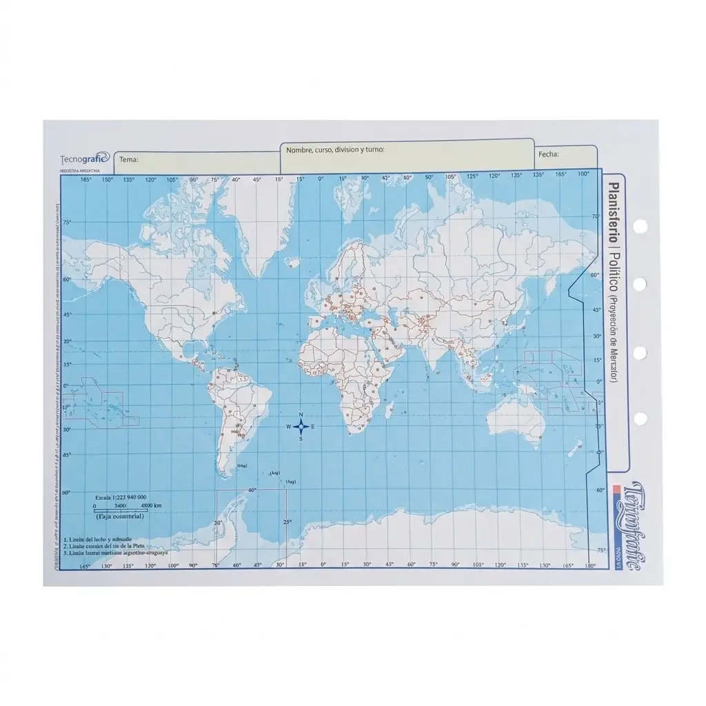 &MAPA N°3 TRIUNFANTE PLANISFERIO POLITICO