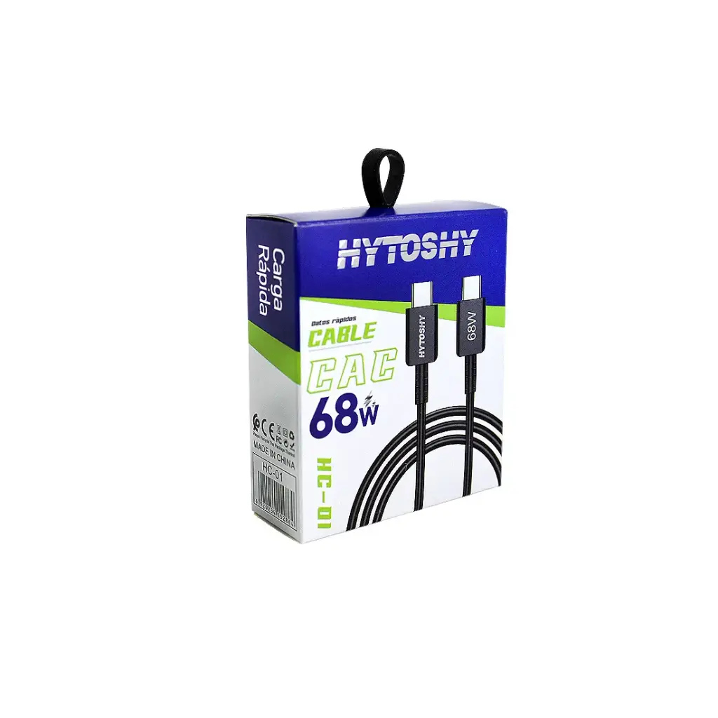 CABLE TIPO C A TIPO C 68w HYTOSHY e/Cj ( HC-01 )
