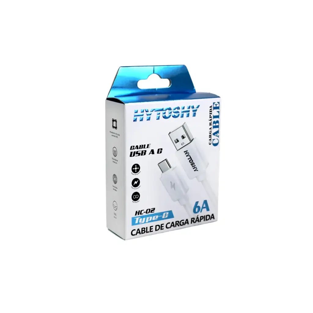 CABLE USB A TIPO C CARGA RAPIDA 6A e/Cj ( HC-02 )
