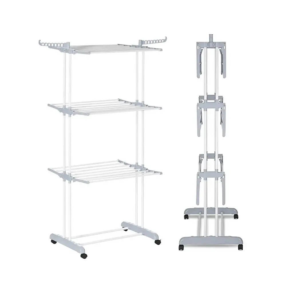 &TENDER DE ROPA VERTICAL 3 NIVELES HYTOSHY 50KG 65 X 170CM E/ CJ ( HT-0035 )
