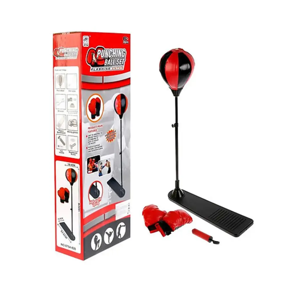 BOLSA DE BOXEO C/BASE AJUSTABLE Y GUANTES e/Cj ( 743393 )