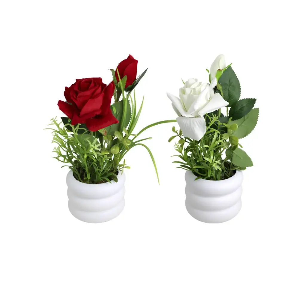 MACETA C/ ROSAS 10 x 30cm ( 413380 )