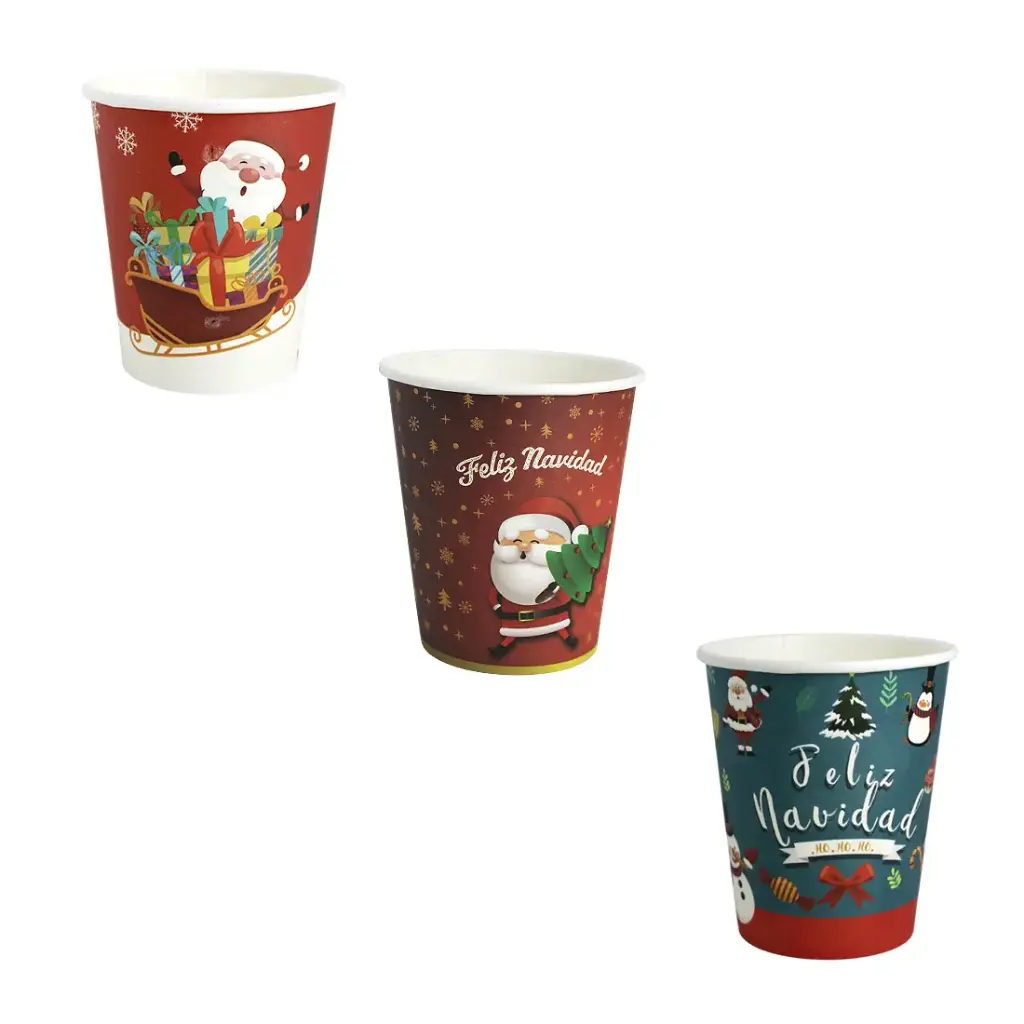 VASO NAVIDEÑO DESCARTABLE 250ml x10 e/Bo ( NS411296 )