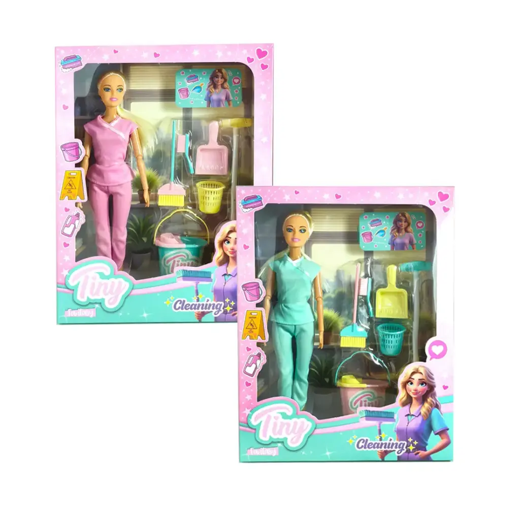 MUÑECA TINY LIMPIEZA C/ ACCESORIOS ( 56647 )