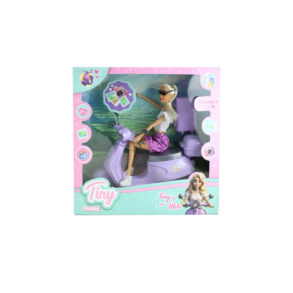 MUÑECA TINY FANTASIA C/ SU MOTO e/Cj ( 60096 )