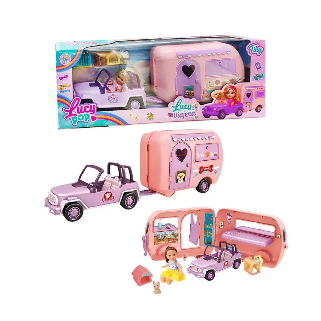 MUÑECA MINI LUCY POP VIAJERA C/ CAMIONETA ( 56584 )