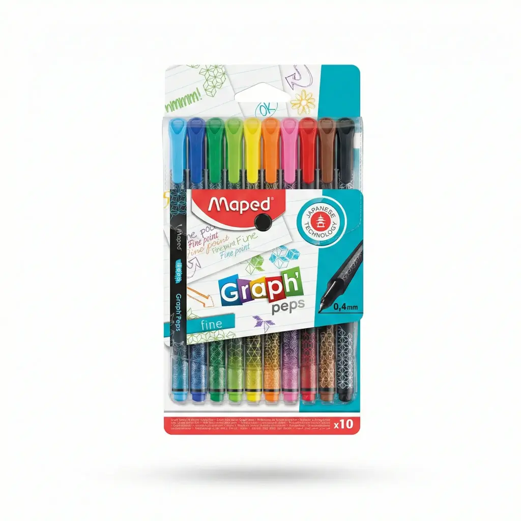 MICROFIBRA MAPED GRAPH PEP FINE 0.4MM X10 E/BL