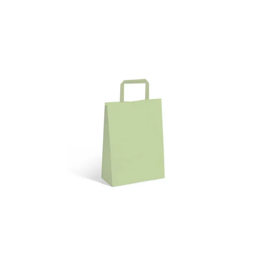 BOLSA P/ REGALO ACUARIO PISTACHO DUBAI 14 X 8 X 20CM
