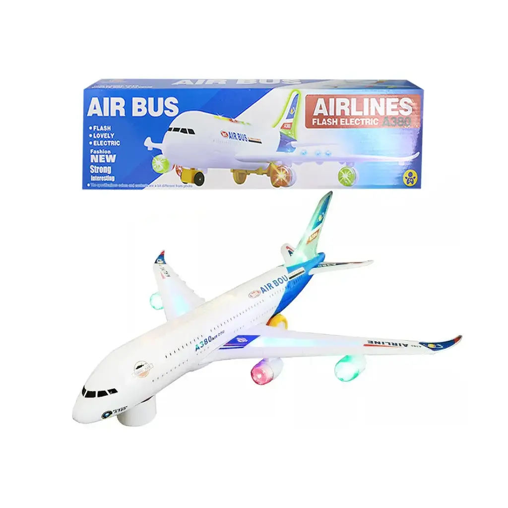 AVION DE PASAJEROS A FRICCION C/ LUZ Y SONIDO E/ CJ ( 56472 )