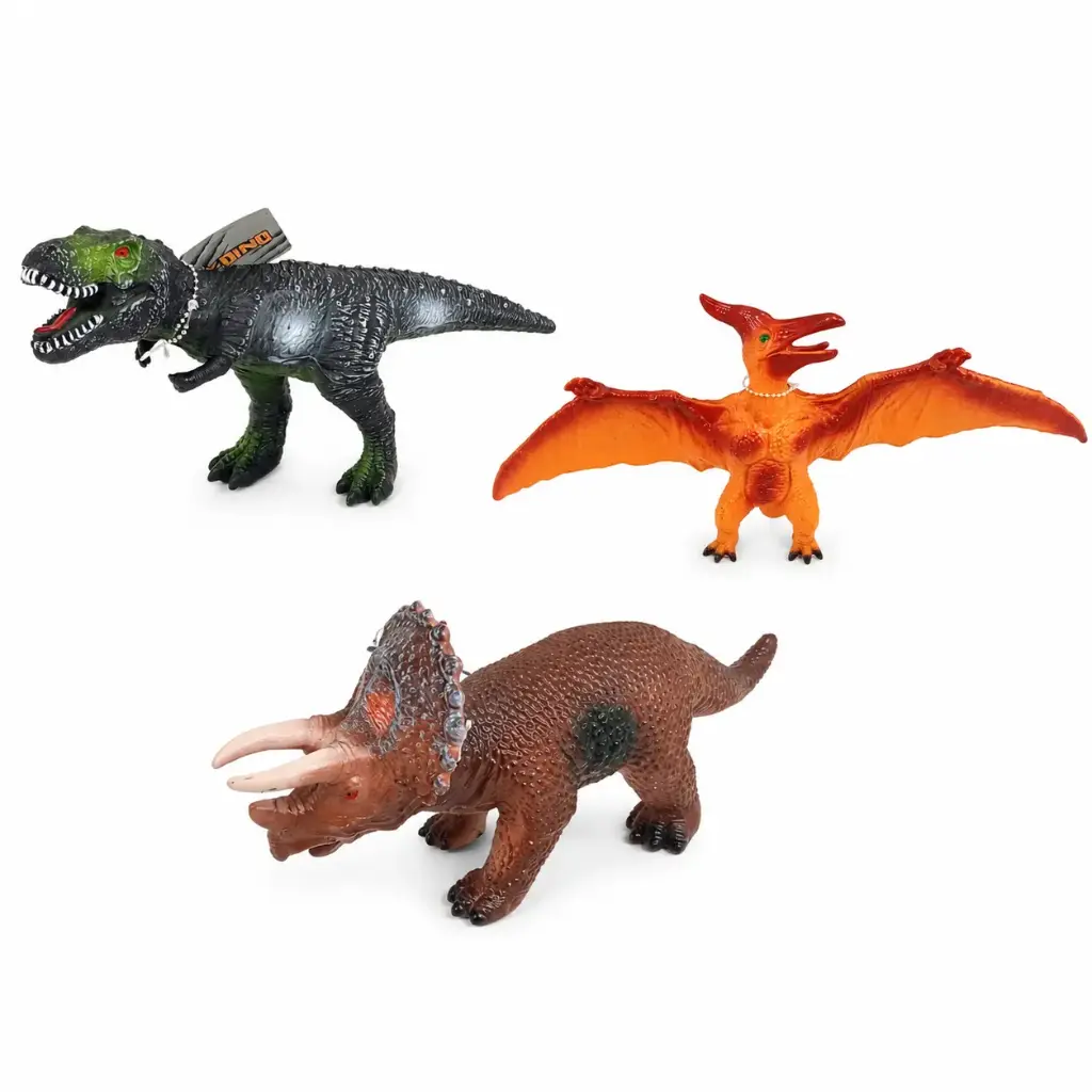DINOSAURIO GOMA 20CM ( 54954 )