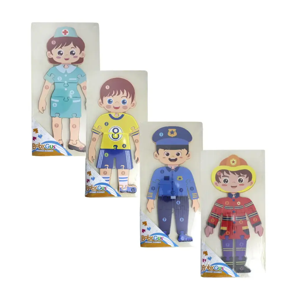 JUEGO DIDACTICO DE ENCASTRE PARA VESTIR 6 MODELOS 30 x 15cm ( 55814 )		 