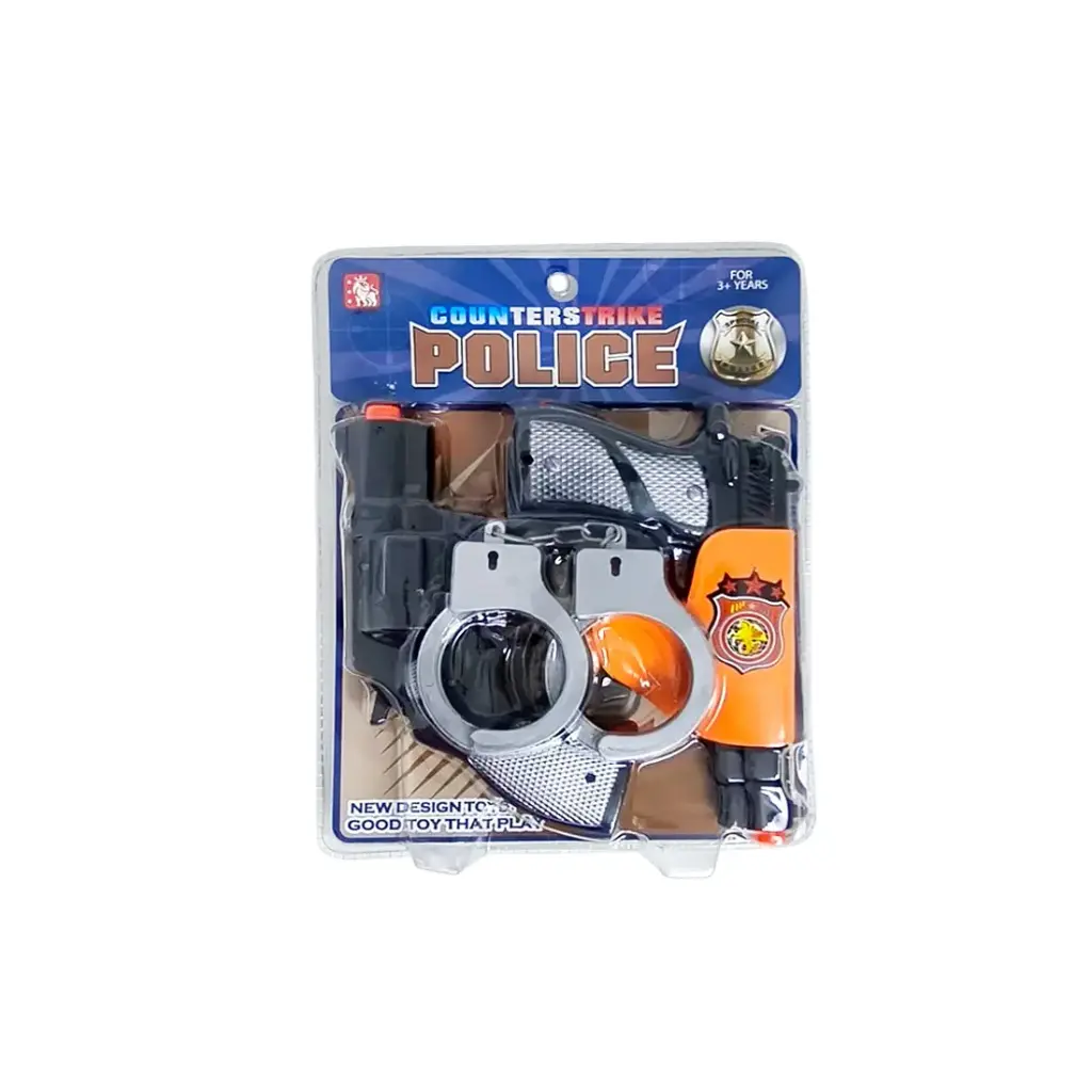 SET DE POLICIA C/ ACCESORIOS X4 E/ BL ( 38-2Z1 / SD15772 )