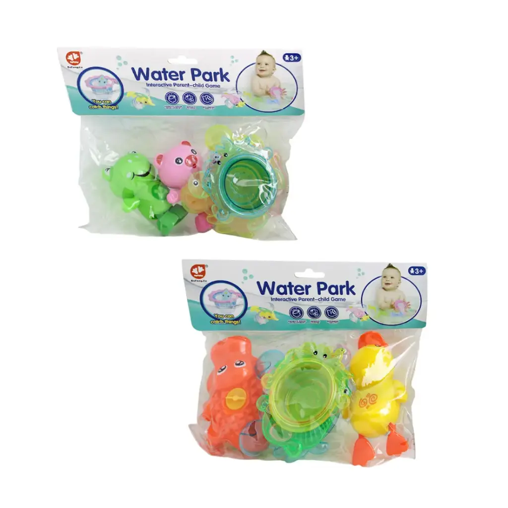 ANIMALES A CUERDA x2 P/ BAÑO 10cm  C/ ACCESORIOS e/Bo ( SD25347 )