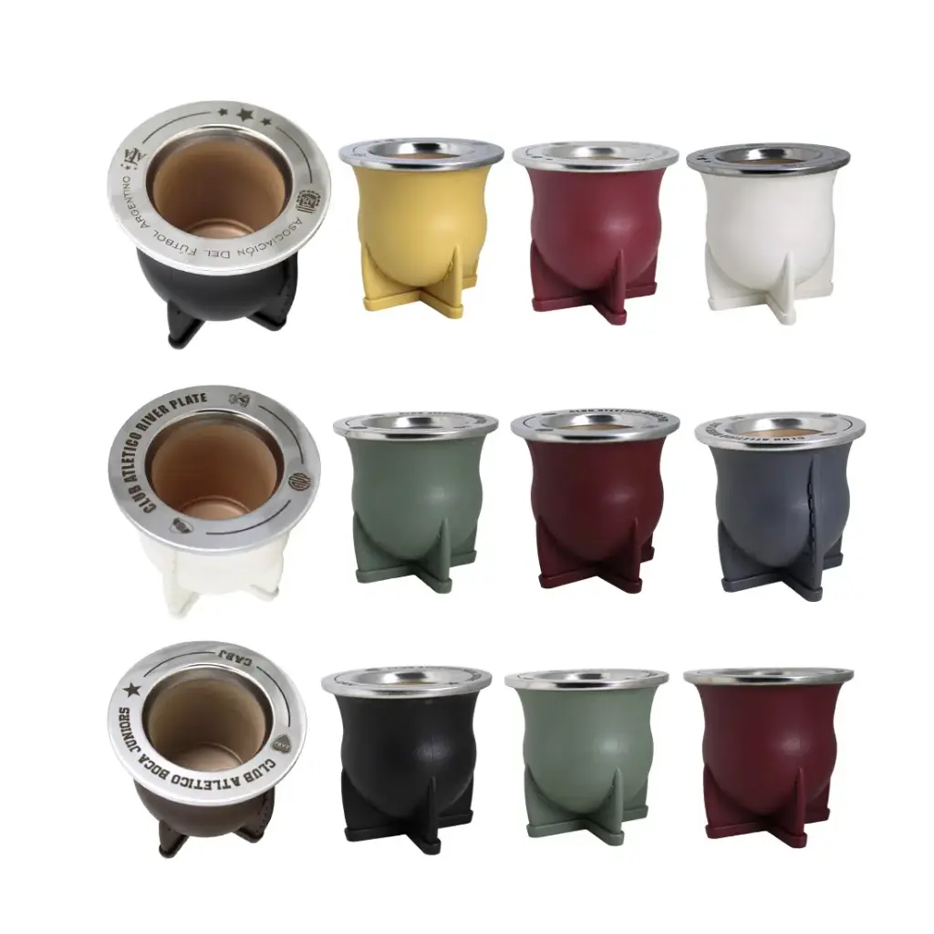 MATE TERMICO C/ BORDE METALICO GRABADO ARGENMATE ( 6178 ) 