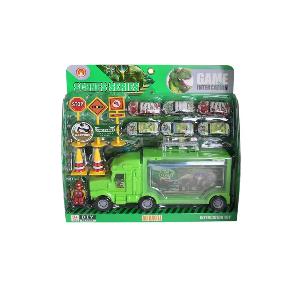 CAMION DINO C/AUTOS x6 Y ACCESORIOS x6 e/Bl ( SD24865Z2 ) 