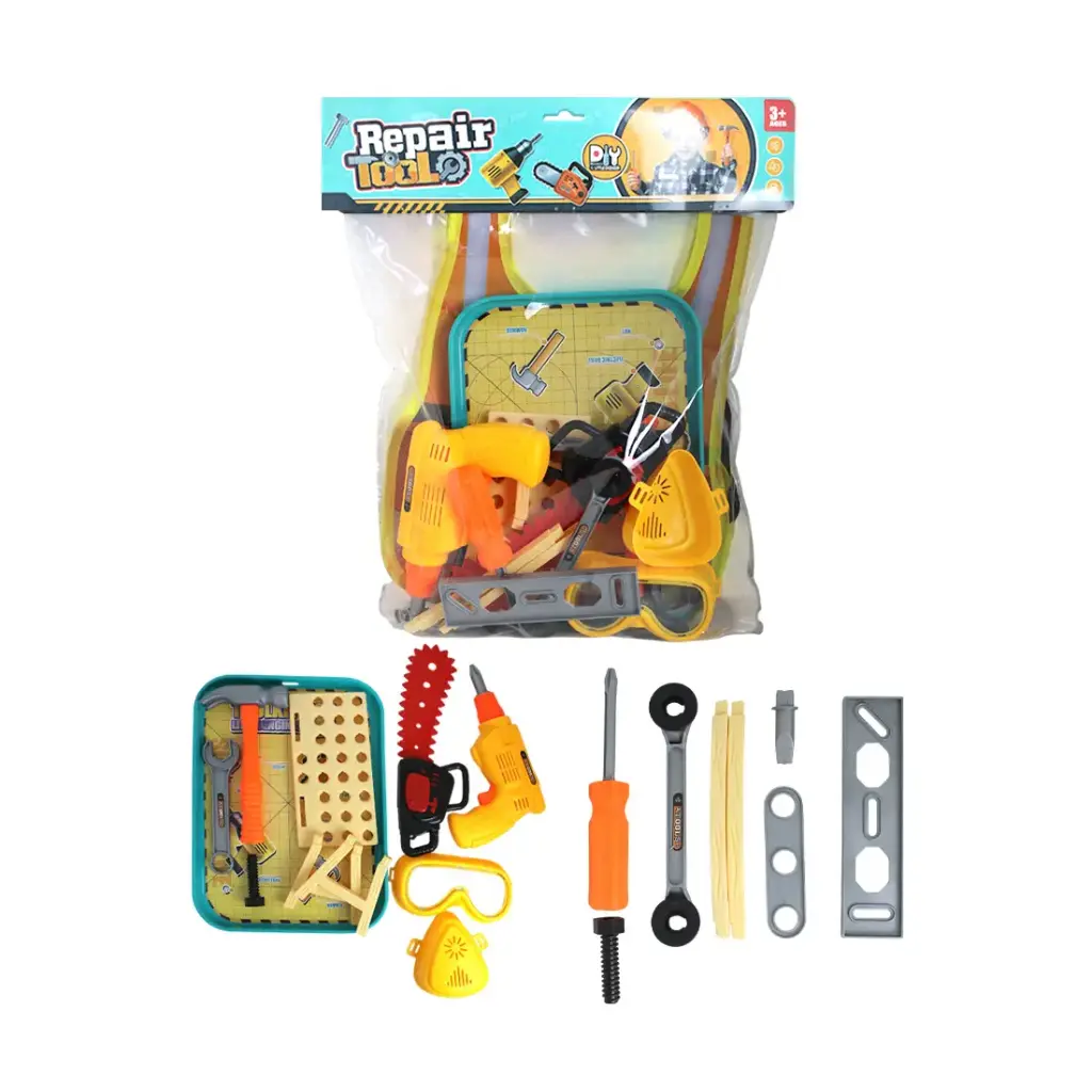 SET DE HERRAMIENTAS C/ CHALECO Y ACCESORIOS x 16pzs e/Bo ( SD17736TR1 )