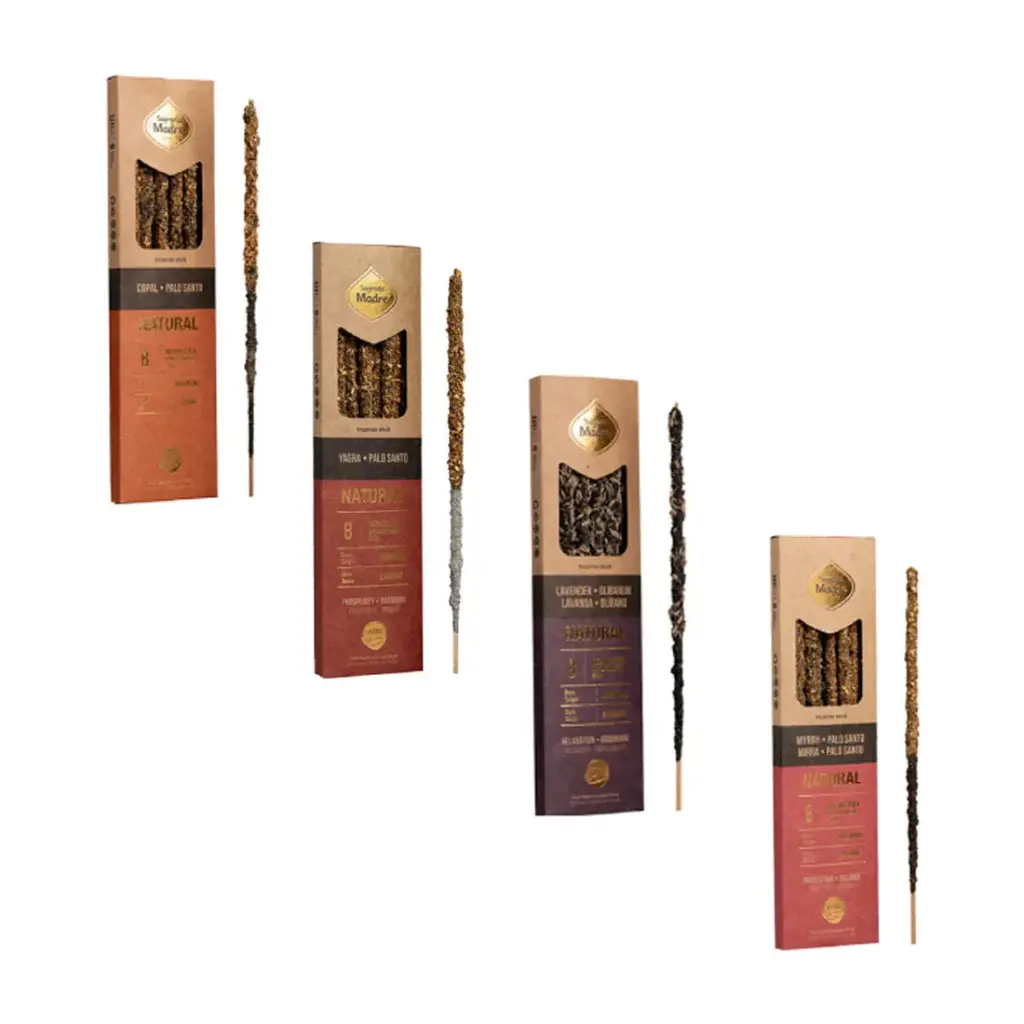 SAHUMERIO NATURAL 2 AROMAS SAGRADA MADRE x8 e/Cj