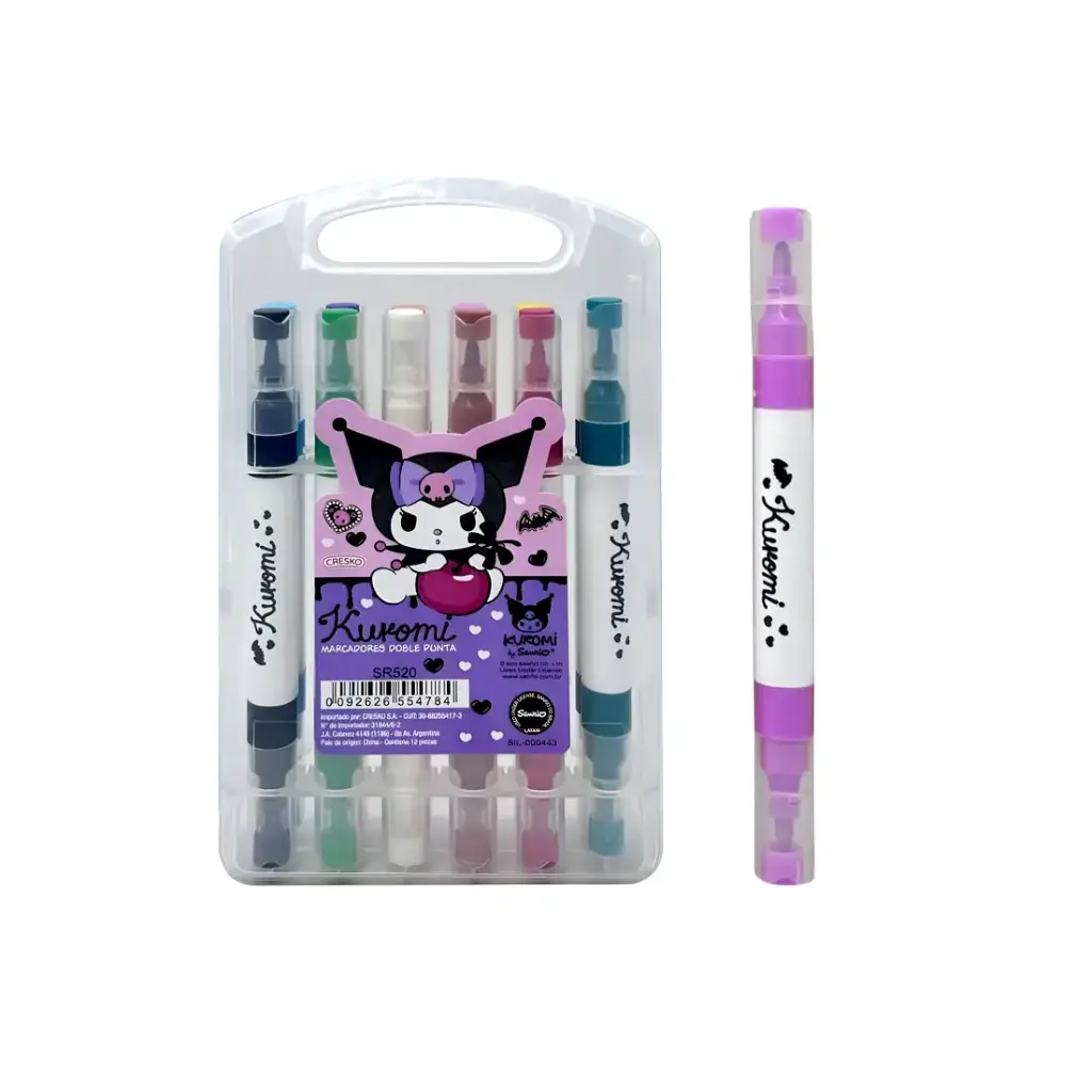 MARCADOR ACRILICO KUROMI VALIJA x12 ( SR520 )