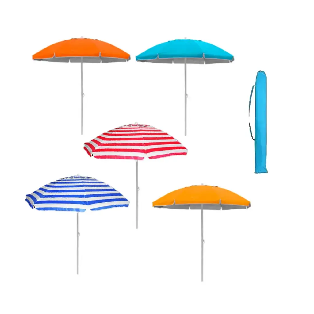 *SOMBRILLA FIJA ALUMINIZADA C/ FUNDA PVC O TELA 1.80MTS ( GL180SN-2023 / GL-L )